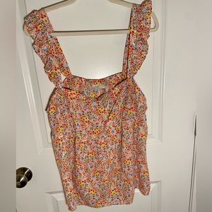 LOFT Floral Chiffon Tank